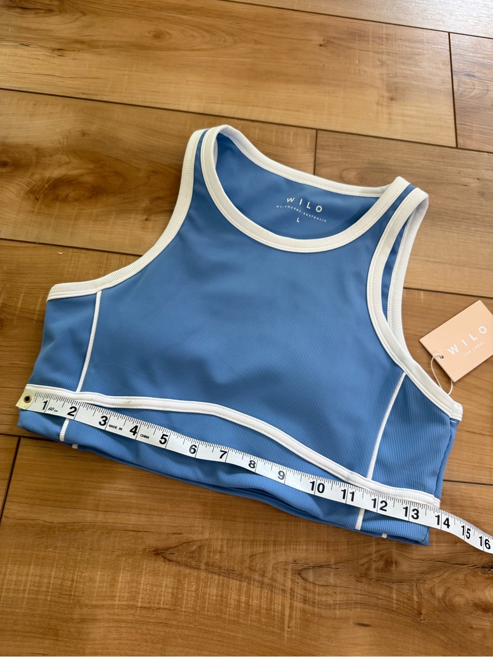 WILO Blue Contrast Trim Sports Bra